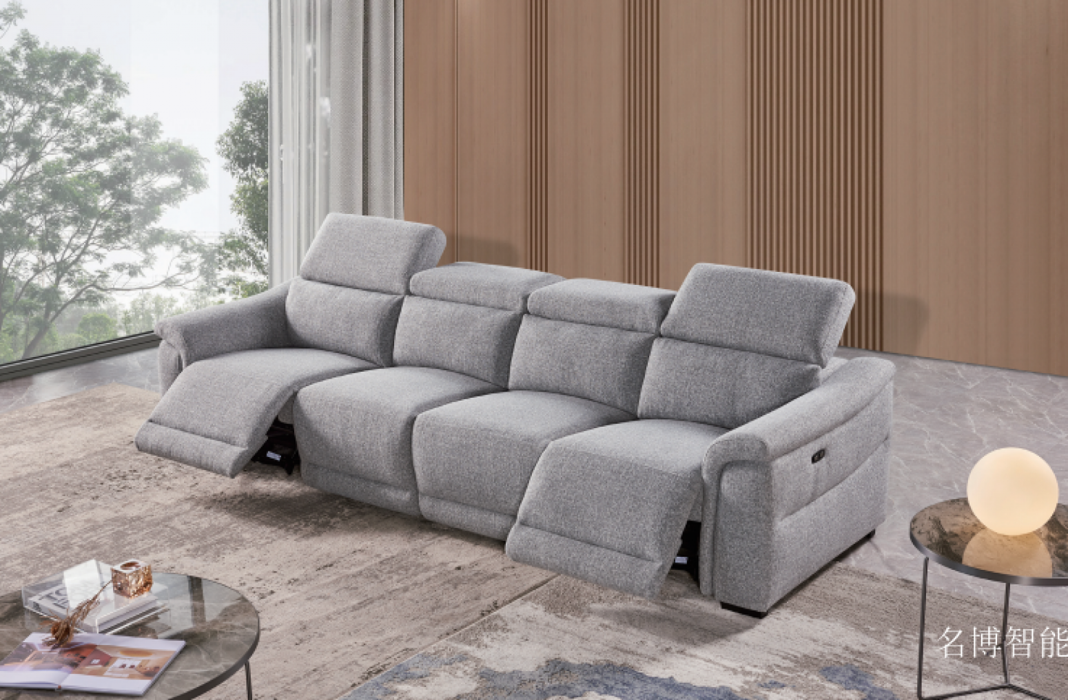 名博智能 Smart home Product 《Grey fabric smart sofa》【图0】