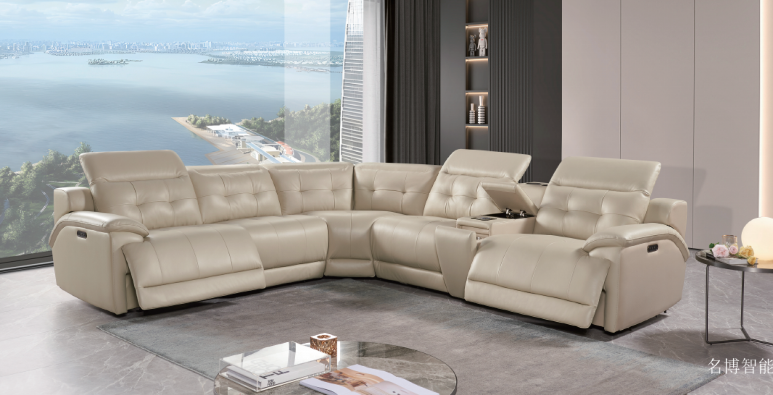 名博智能 Smart home product 《Off-white leather smart sofa》
