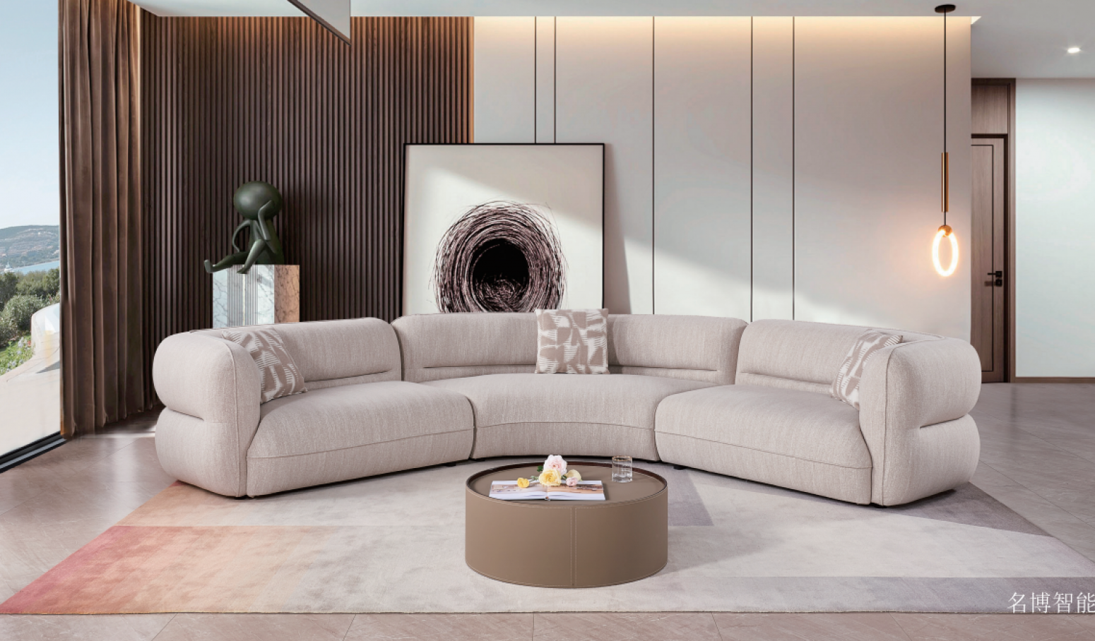 名博智能Home Furniture产品《Light rice fabric sofa》