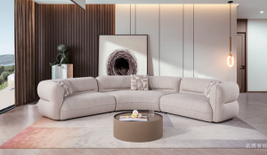 名博智能Home Furniture《Light rice fabric sofa》