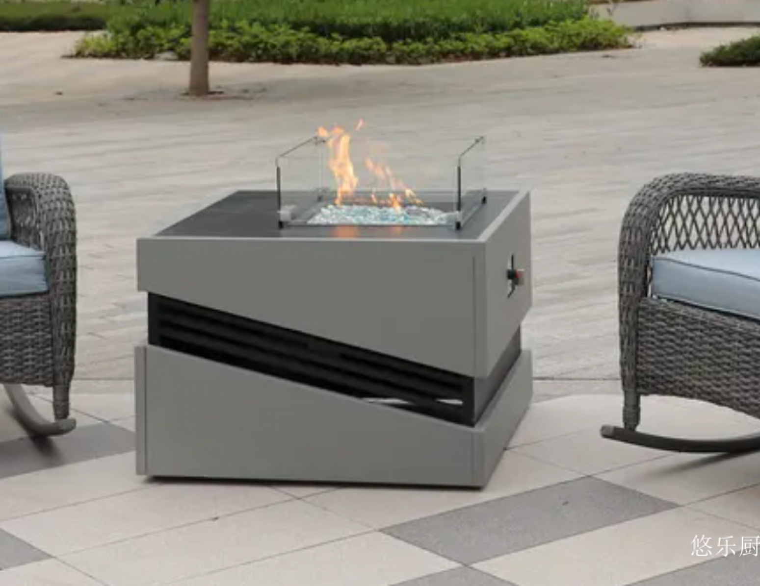 悠乐厨 Outdoor furniture Product 《Terrace wicker rocking chair set》【图1】