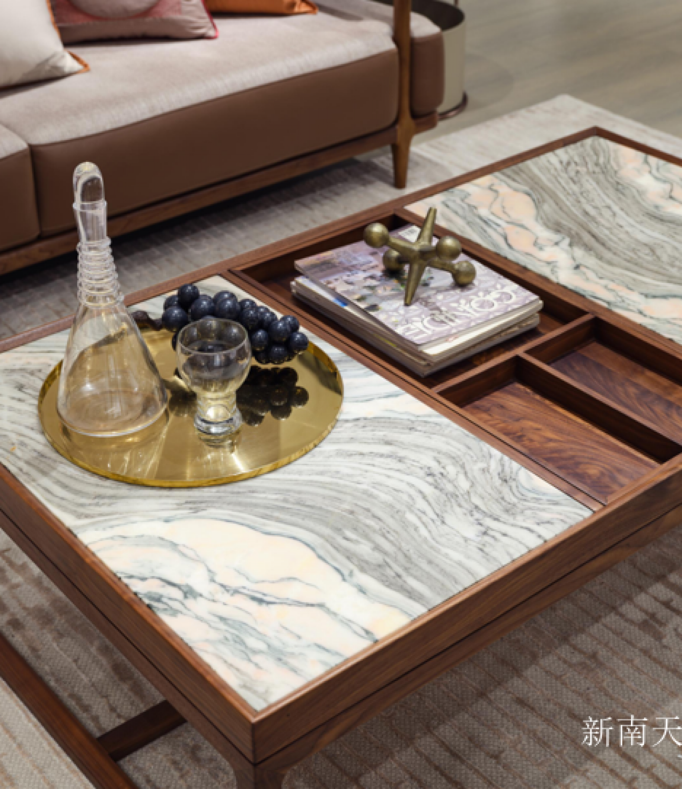 新南天 Home Furniture Product 《Simple luxury wenge wood sofa》【图1】