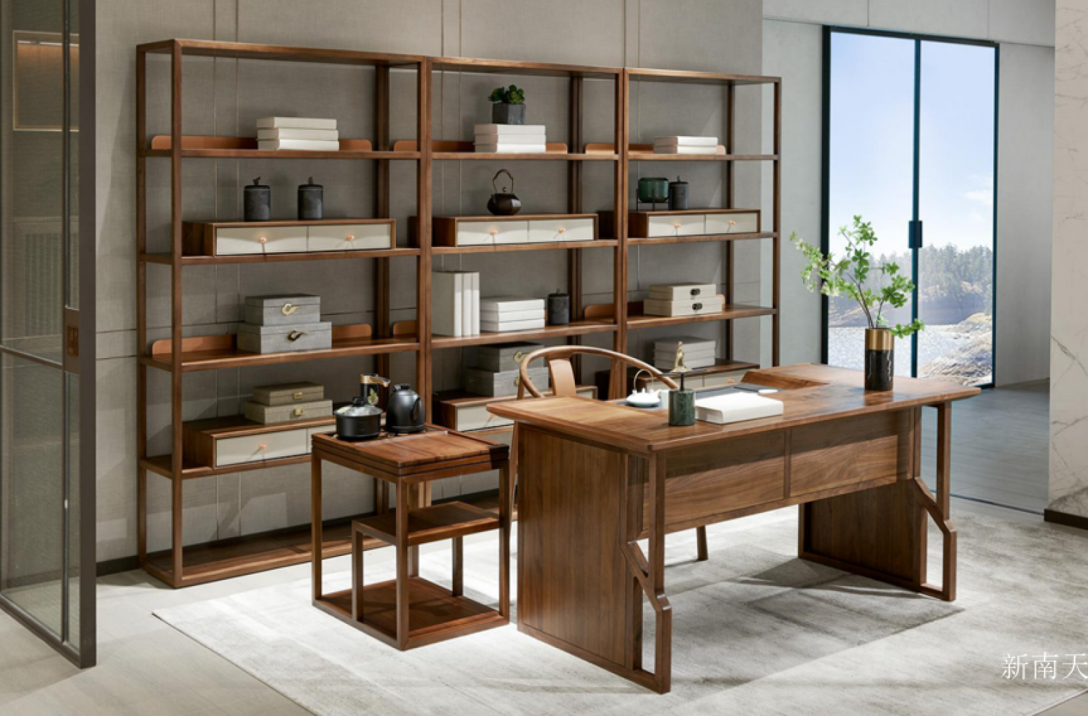 新南天 Home Furniture product 《Walnut wood new Chinese-style desk》