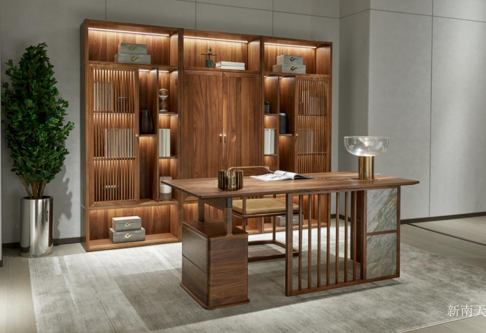 新南天 Home Furniture product 《A walnut wood simple desk》