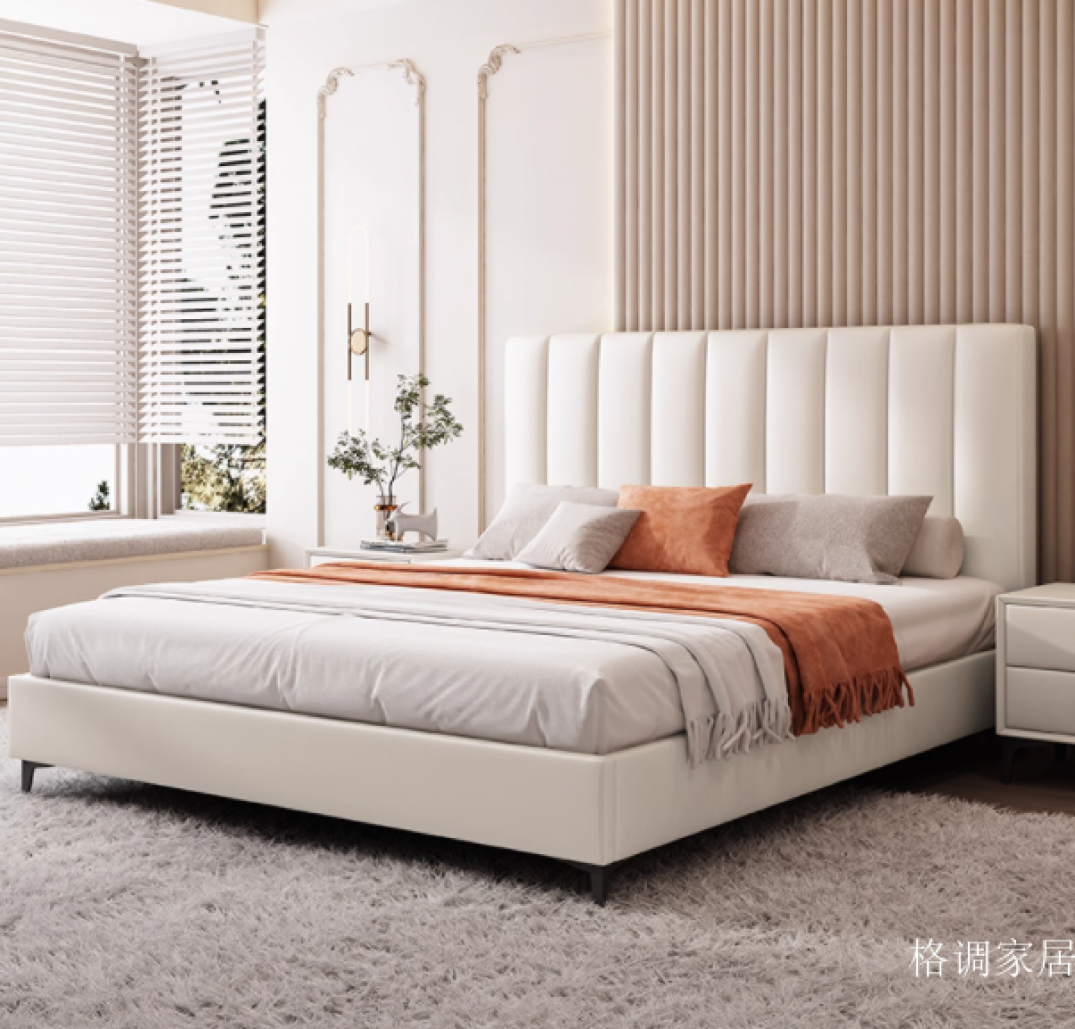 格调家居 Home Furniture product 《Piano key light luxury bed》
