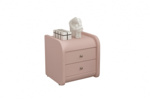 卡路福 Home Furniture Product 《Pink and gentle arc bedside table》