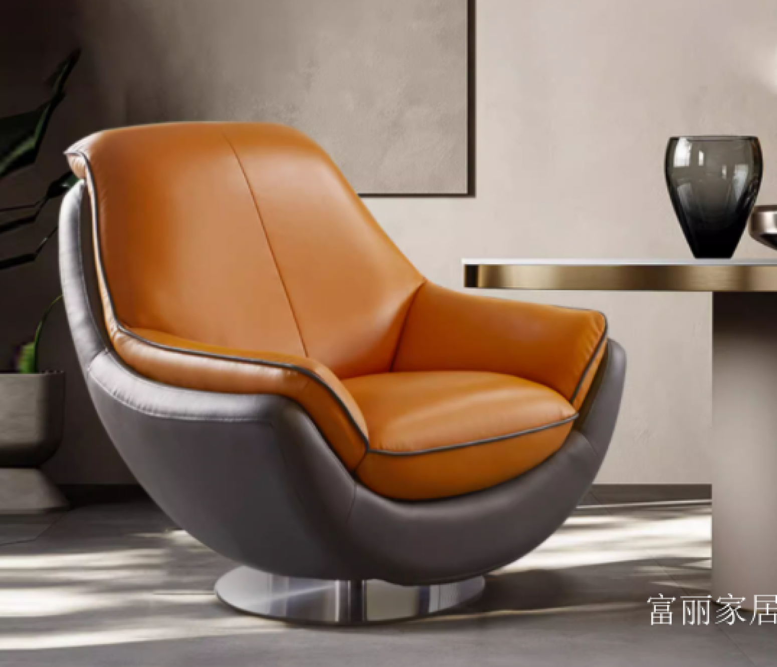 富丽家居 Smart home product 《Single-person leather light luxury sofa》