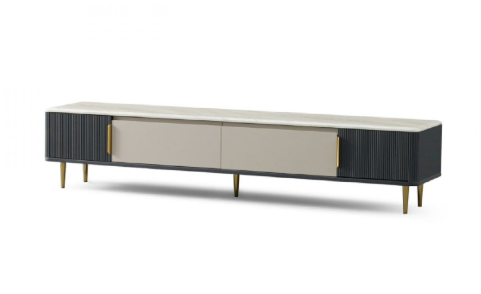 朗萨家私 Home Furniture product 《Luxurious gold grey marble TV cabinet》