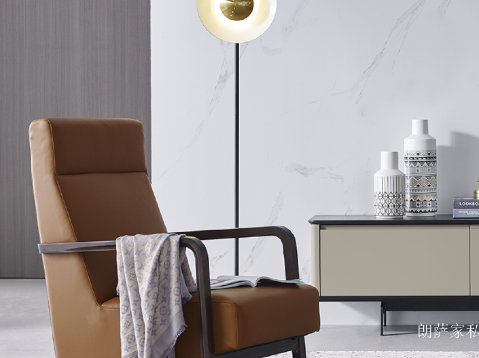 朗萨家私 Home Furniture Product 《Brown charm wood art leisure chair》【图3】