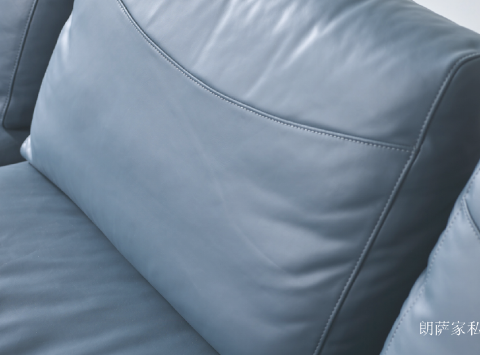 朗萨家私 Home Furniture Product 《A dark blue plain L-shaped sofa》【图2】