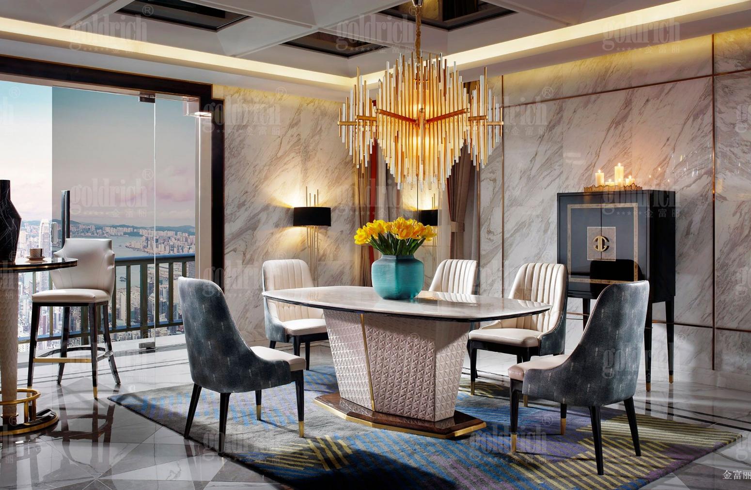 金富丽 Home Furniture Product 《Luxury high quality dining set》【图2】