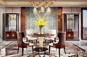 金富丽 Home Furniture product 《High-gloss fine dining table set》议价