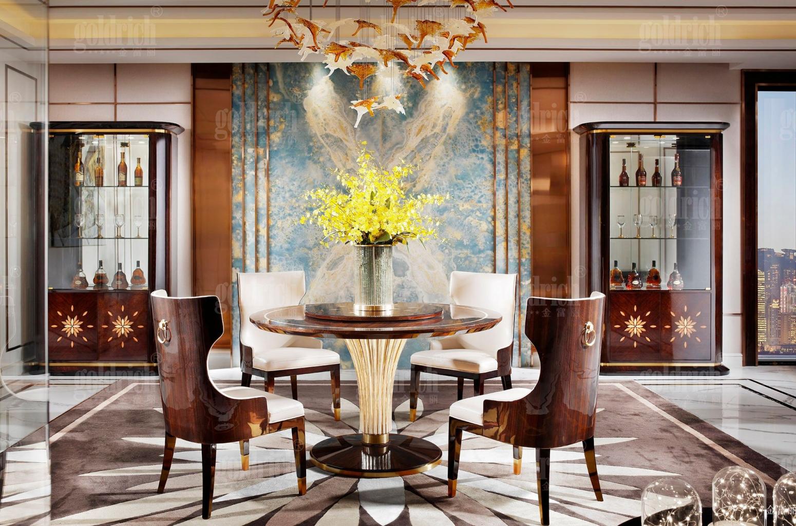 金富丽 Home Furniture Product 《High-gloss fine dining table set》【图0】