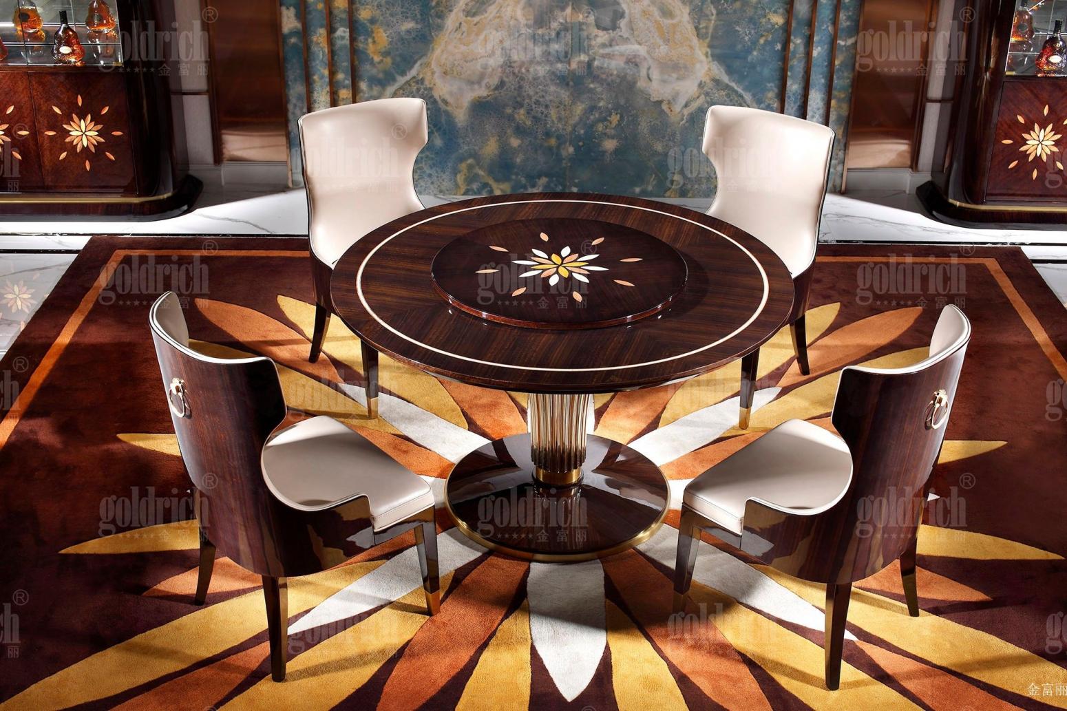 金富丽 Home Furniture Product 《High-gloss fine dining table set》【图1】
