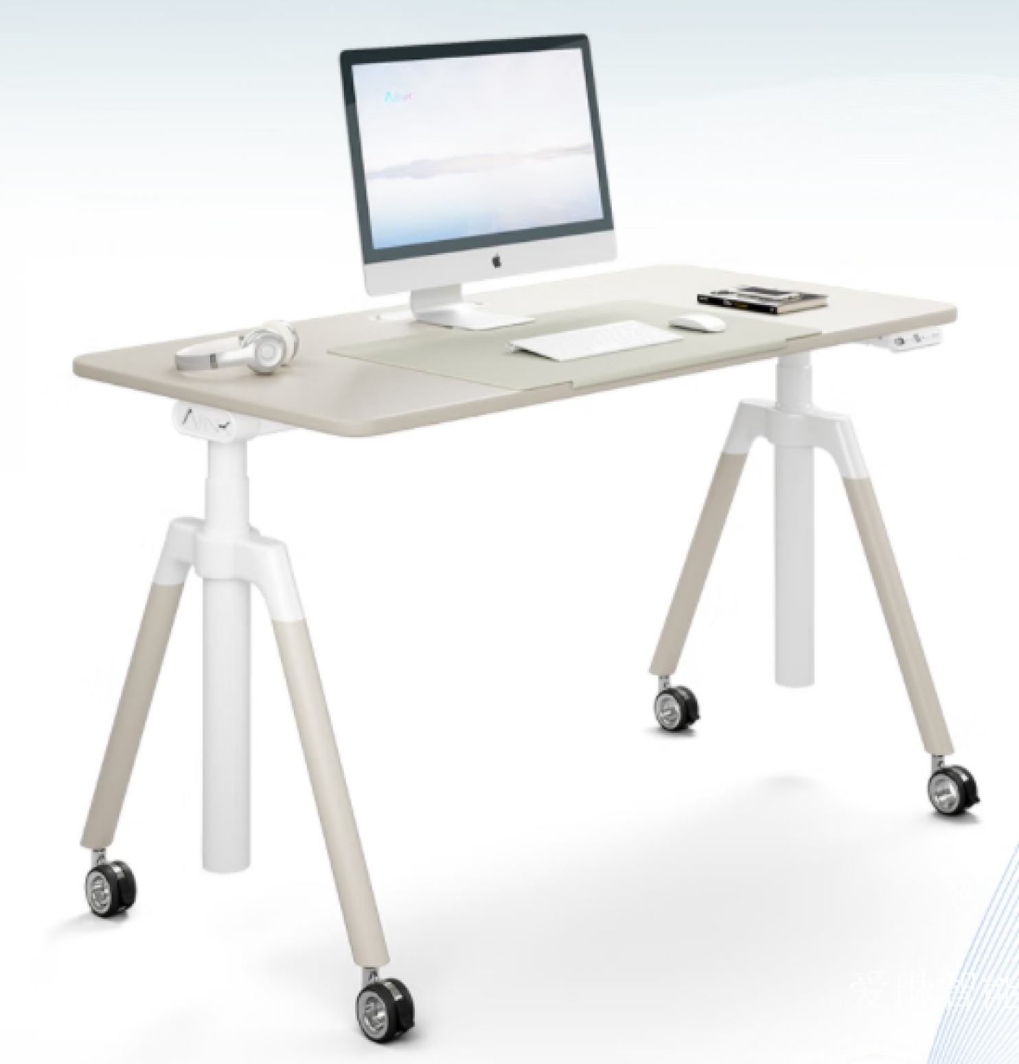 爱琳智能 Smart home Product 《Athens white electric lifting table》【图0】