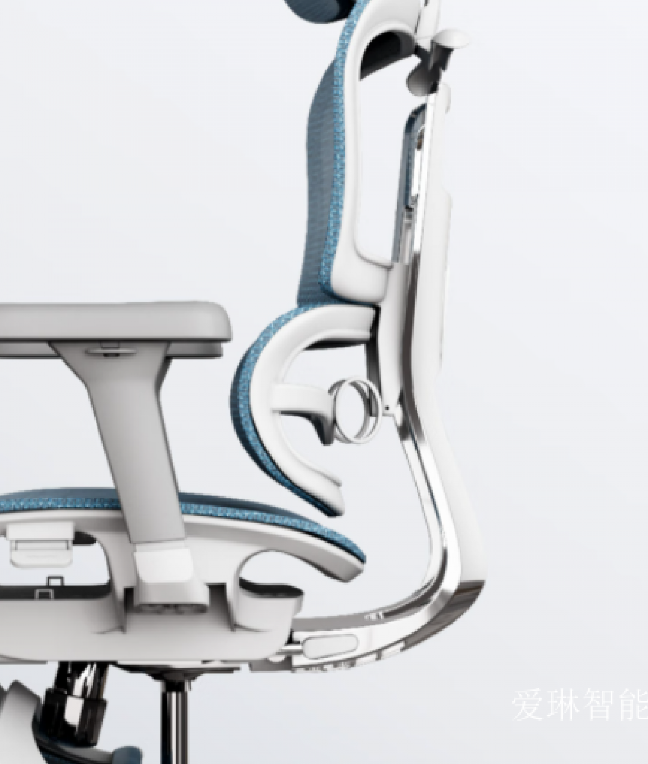 爱琳智能 Office furniture Product 《Blue lumbar support office chair》【图0】