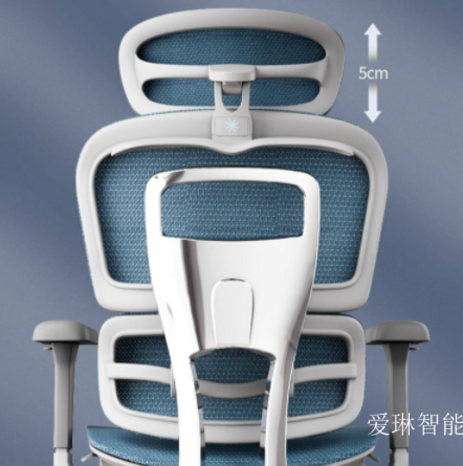 爱琳智能 Office furniture Product 《Blue lumbar support office chair》【图2】