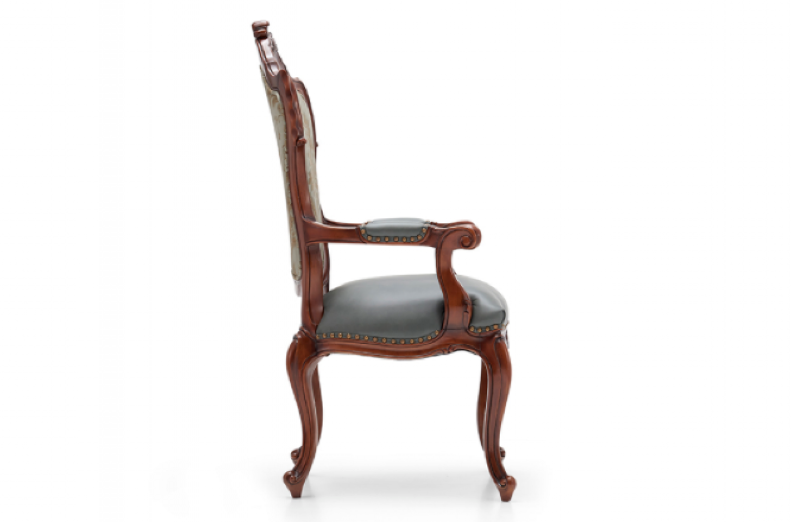 大风范 Home Furniture Product 《Light wood carved fabric dining chair》【图1】