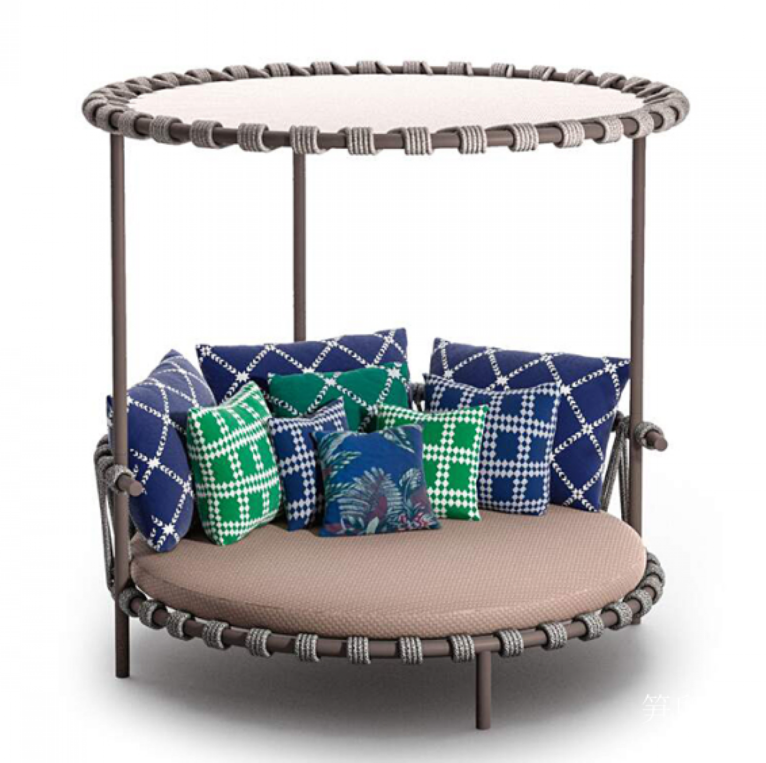 笋卯家居 Outdoor furniture Product 《Blue green woven rope leisure outdoor sofa》【图2】