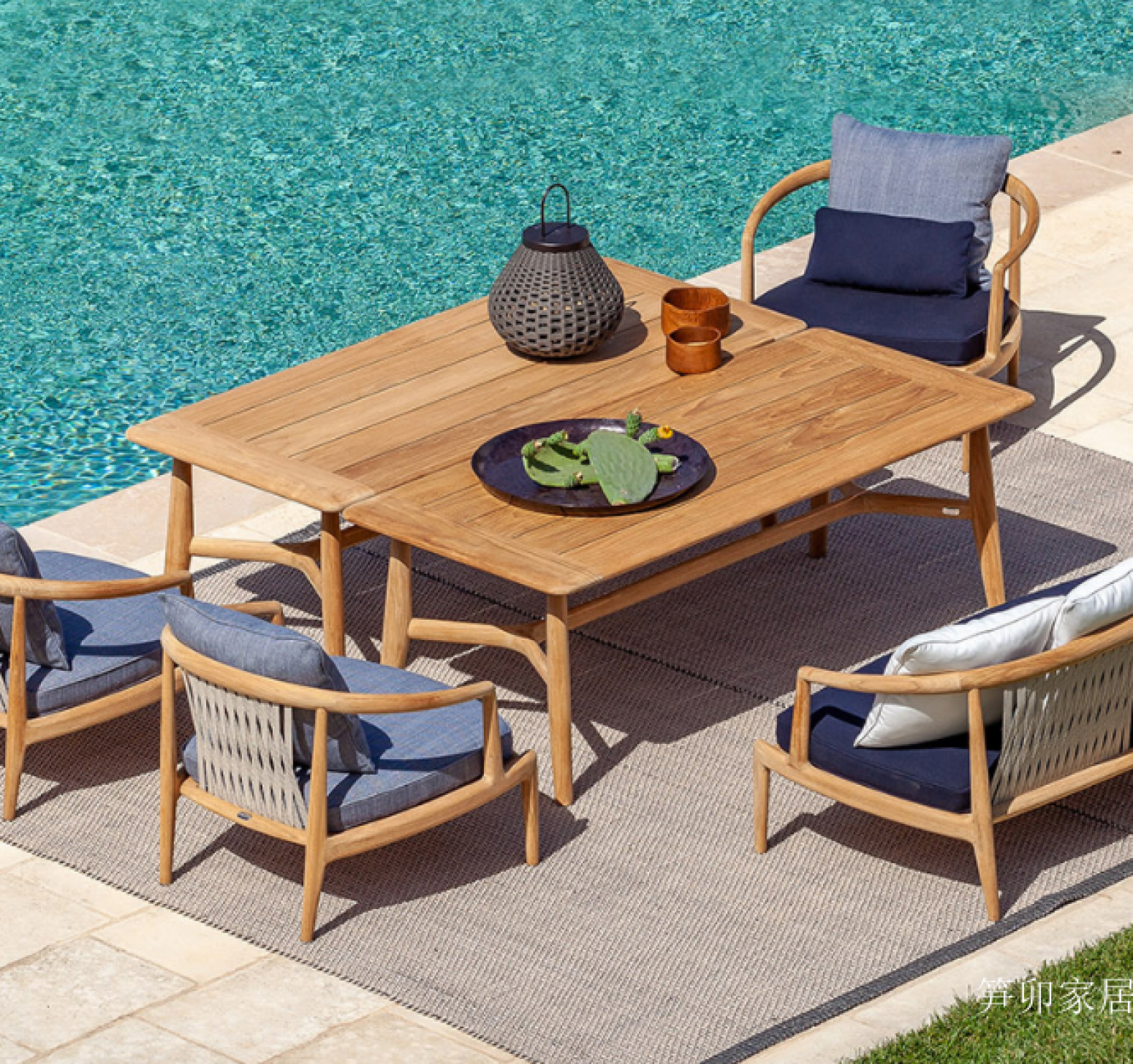笋卯家居 Outdoor furniture Product 《Light wood simple outdoor dining table》【图1】