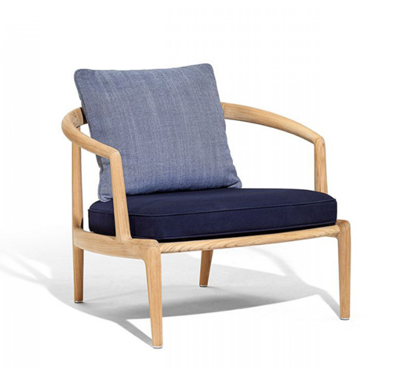 笋卯家居 Outdoor furniture product 《Light wood blue mat outdoor lounge chair》