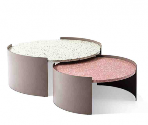 笋卯家居 Outdoor furniture product 《Double circle terrazzo tea table》议价