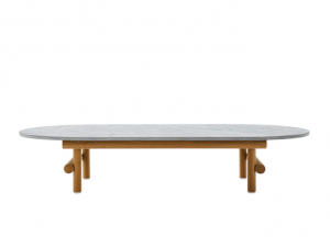 笋卯家居 Outdoor furniture product 《Marble wooden outdoor tea table》议价