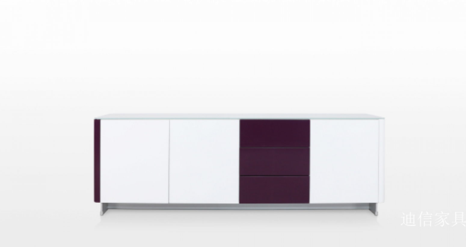 迪信家具 Home Furniture Product 《White and brown side cabinet》【图0】