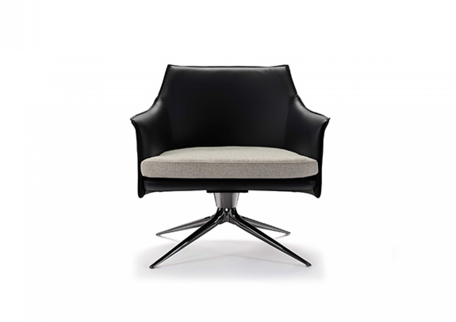 宝玛仕 Home Furniture product 《Black and white rotary recreational chair》