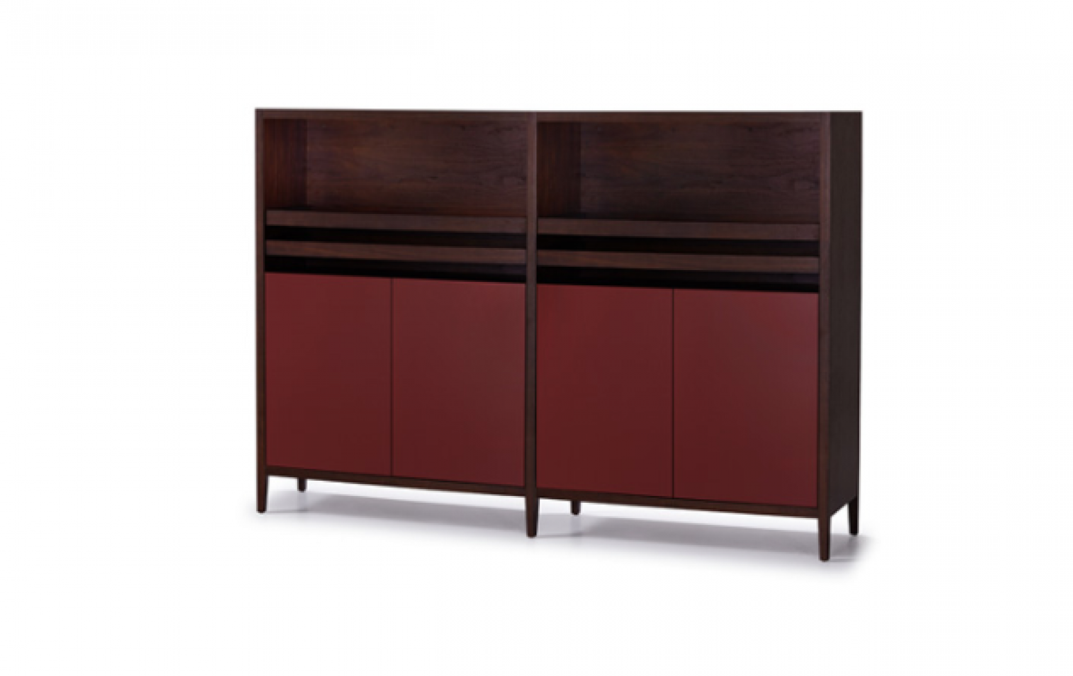 宝玛仕 Office furniture product 《Red and brown matching file cabinet》