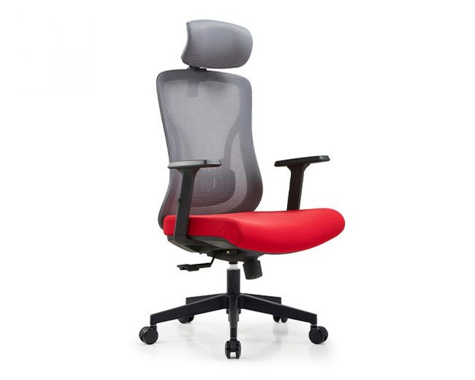 丰冠家具 Office furniture Product 《A grey-red color-blocked office chair》【图0】