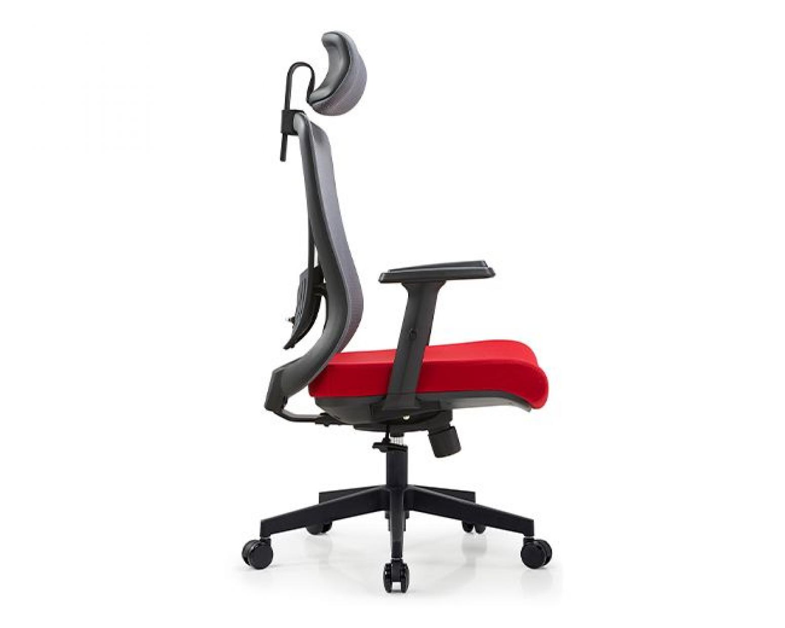 丰冠家具 Office furniture Product 《A grey-red color-blocked office chair》【图1】