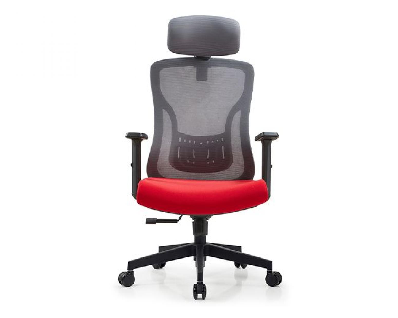 丰冠家具 Office furniture Product 《A grey-red color-blocked office chair》【图2】