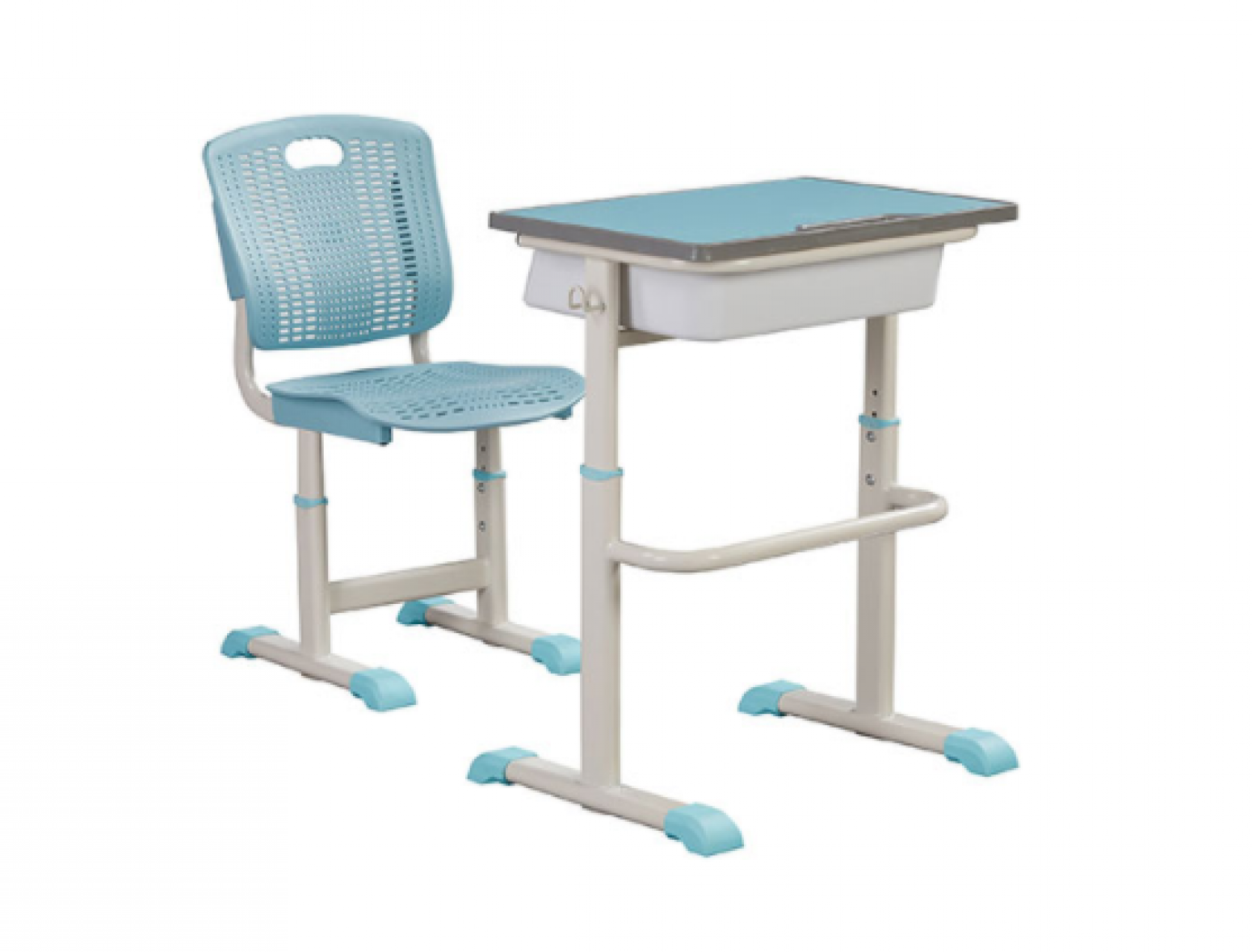 宏钻家具 Office furniture Product 《Blue rhyme breathable student desks and chairs》【图0】