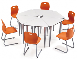 宏钻家具Office furniture《Hexagonal team desks and chairs》