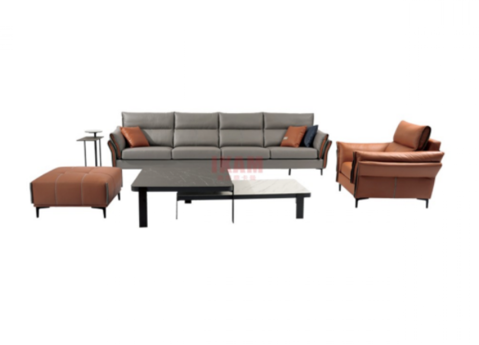 嘉彤家具 Home Furniture Product 《Gray brown light luxury leather sofa》【图0】