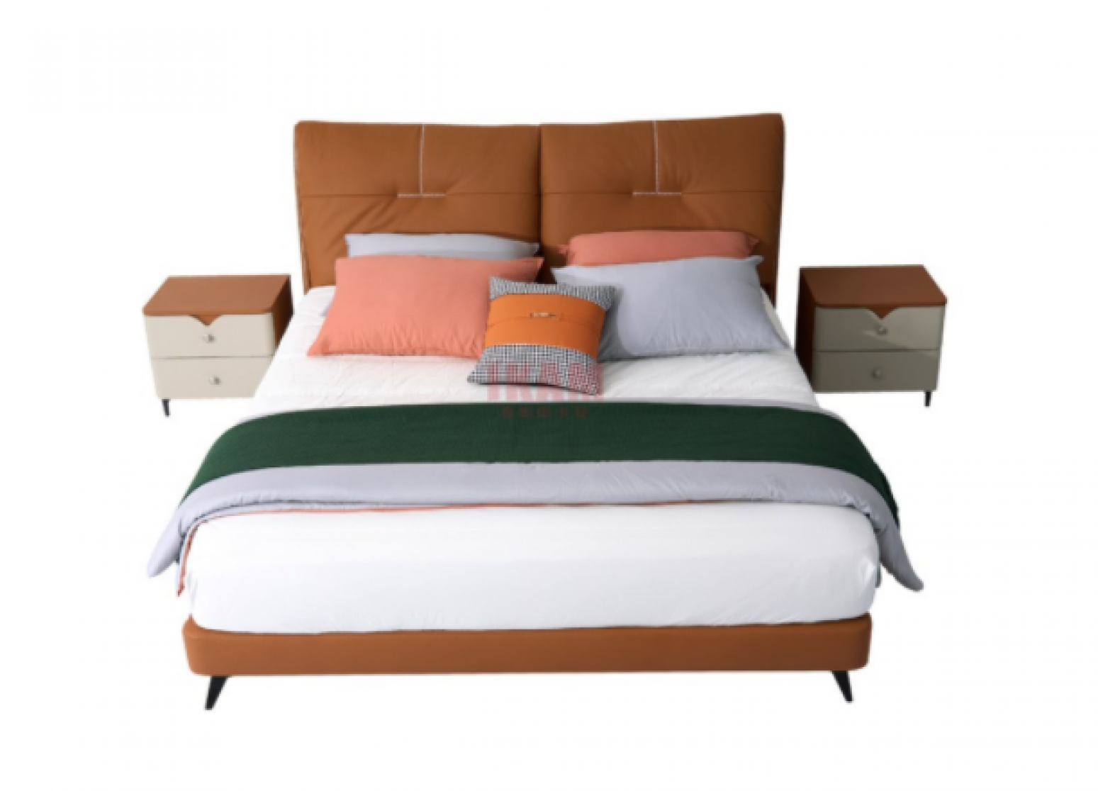 嘉彤家具 Home Furniture Product 《Brown contracted leather bed》【图2】