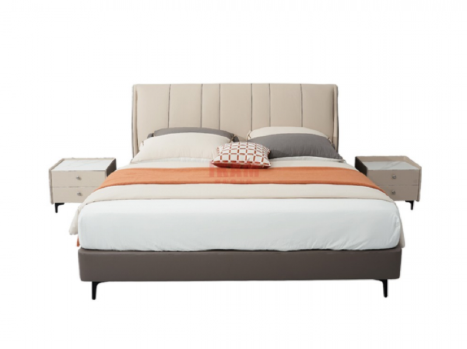 嘉彤家具 Home Furniture Product 《Light rice brown leather bed》【图1】