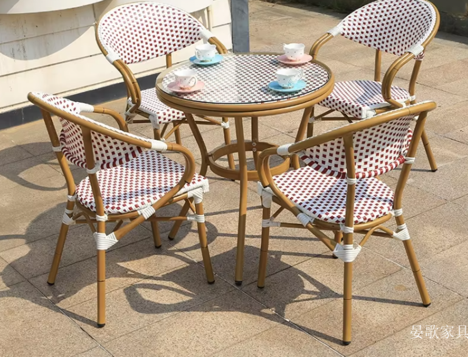 晏歌家具 Outdoor furniture Product 《French bistro outdoor dining table and chair》【图2】