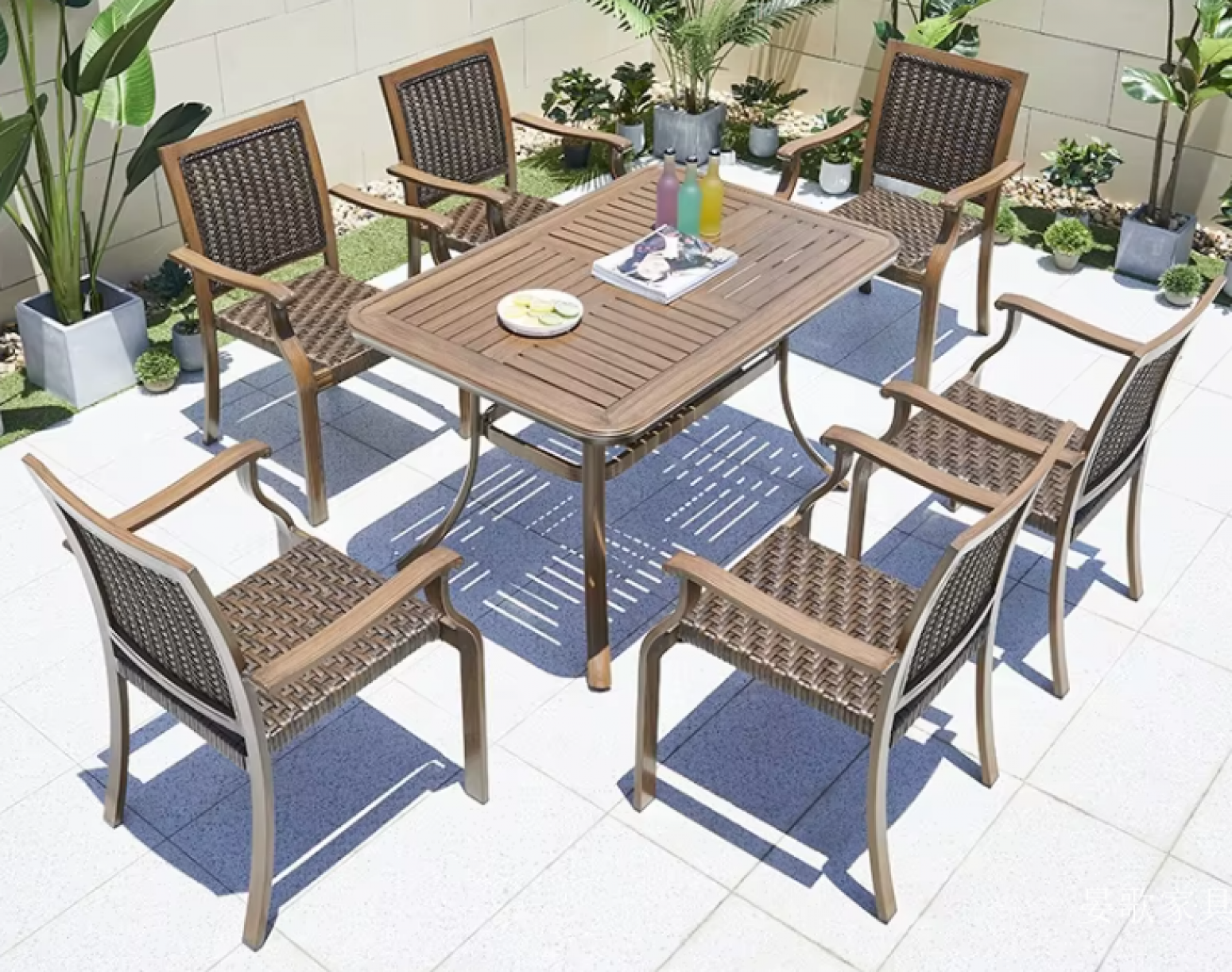 晏歌家具 Outdoor furniture Product 《Cafe garden dining table and chair》【图1】