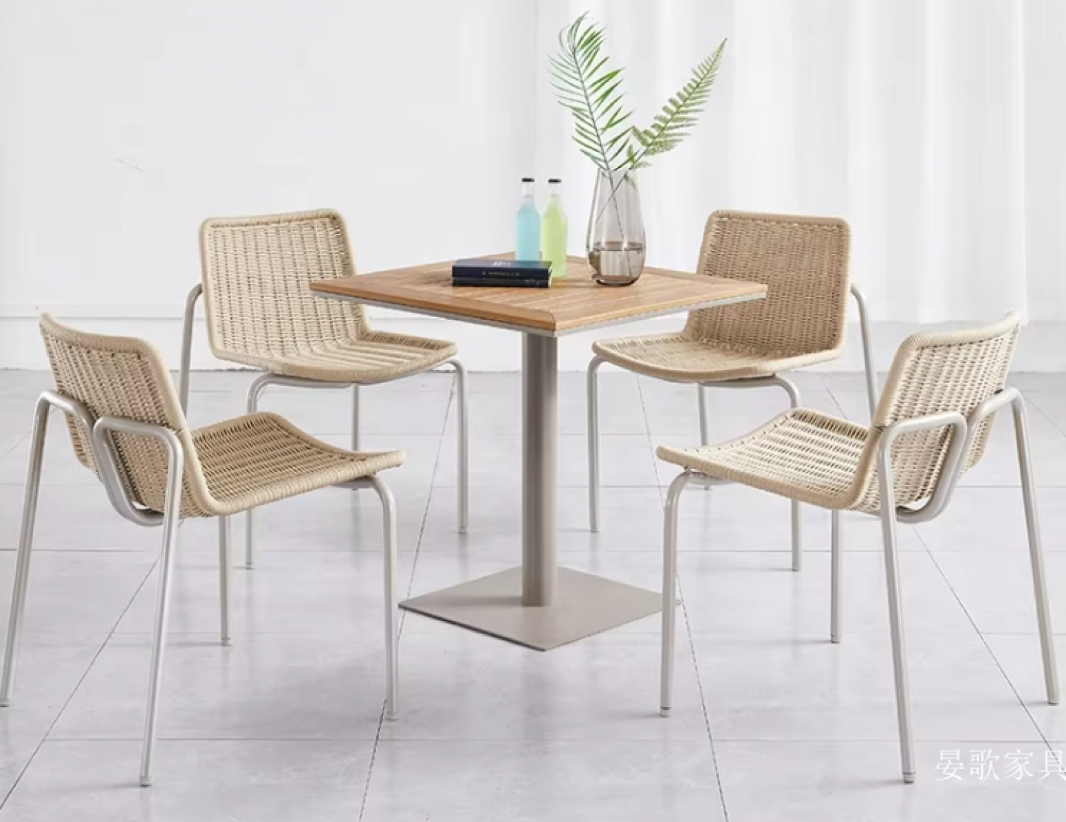 晏歌家具 Outdoor furniture Product 《Rattan outdoor leisure table and chair》【图2】