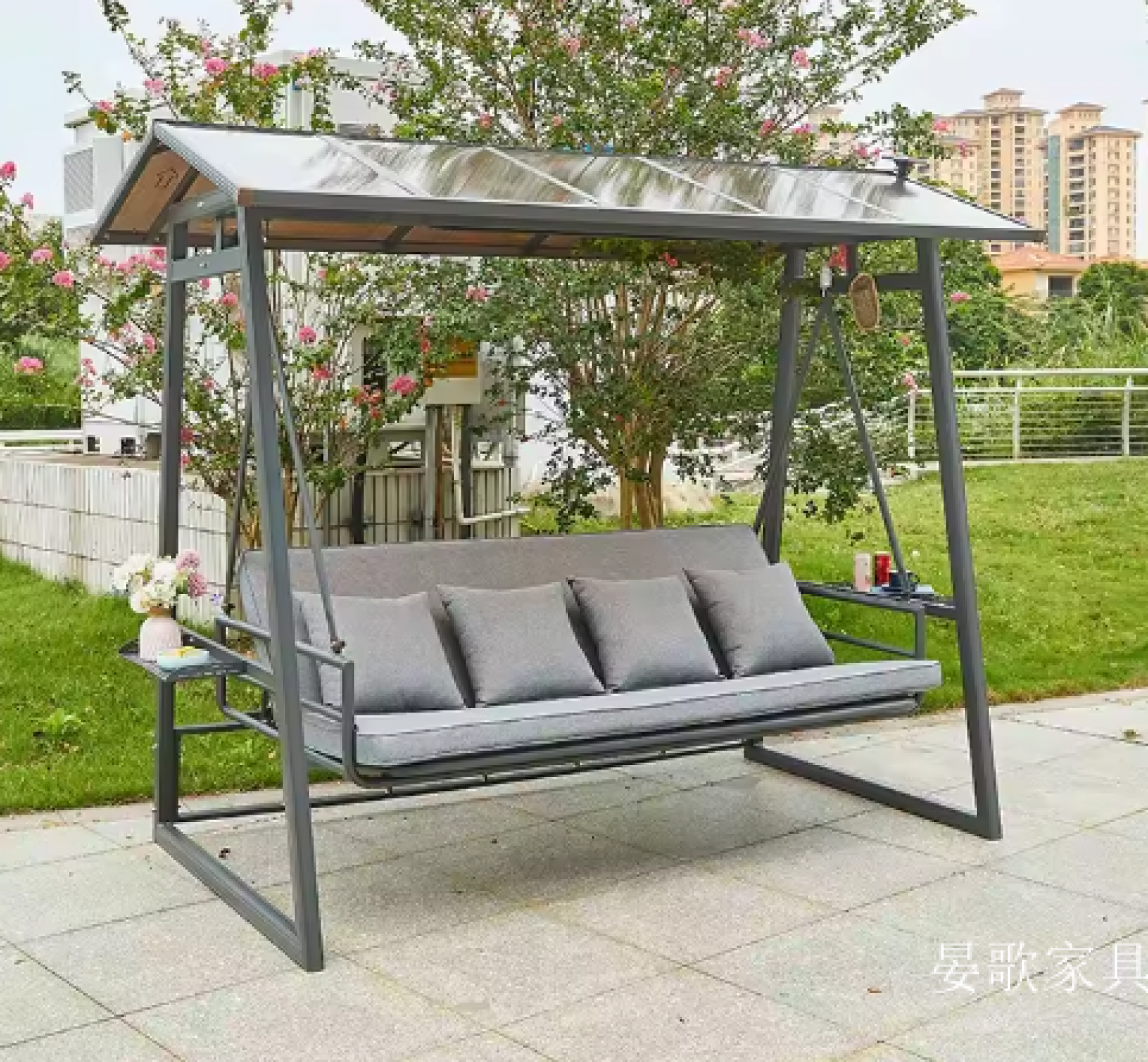 晏歌家具 Outdoor furniture Product 《Rattan outdoor double swing chair》【图0】