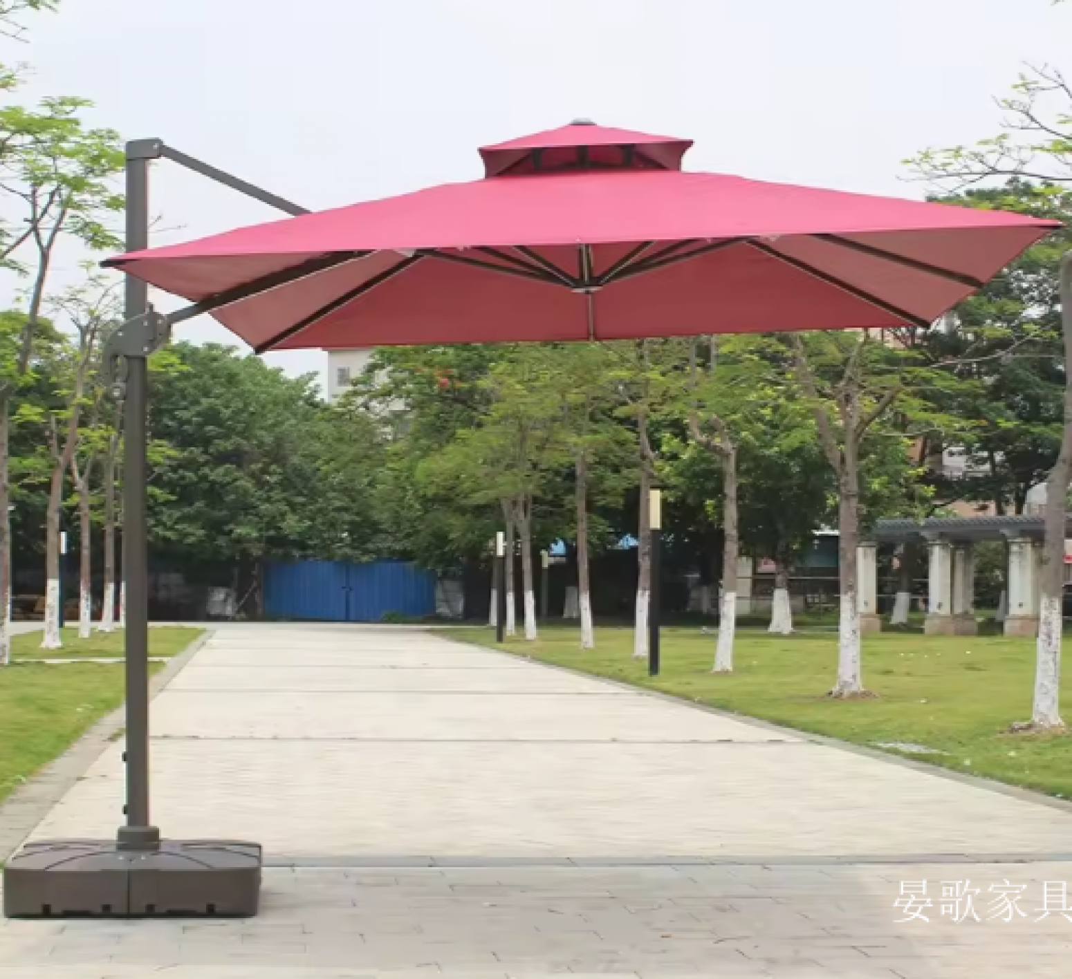 晏歌家具 Outdoor furniture Product 《Side standing outdoor Roman parasol》【图1】
