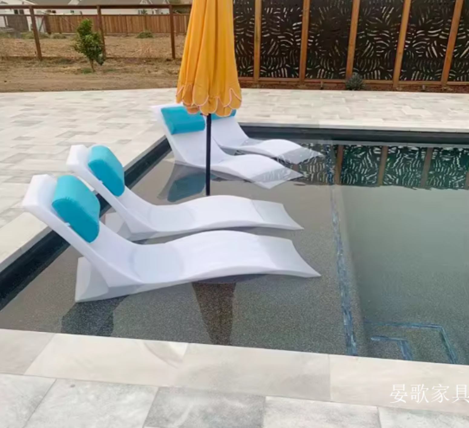 晏歌家具 Outdoor furniture Product 《White modern leisure lounge chair》【图2】