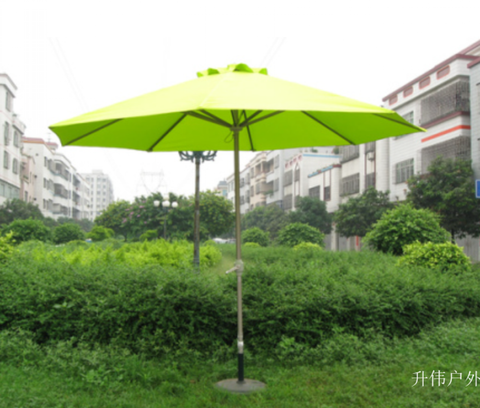 升伟户外 Outdoor furniture product 《Bright green outdoor parasol》
