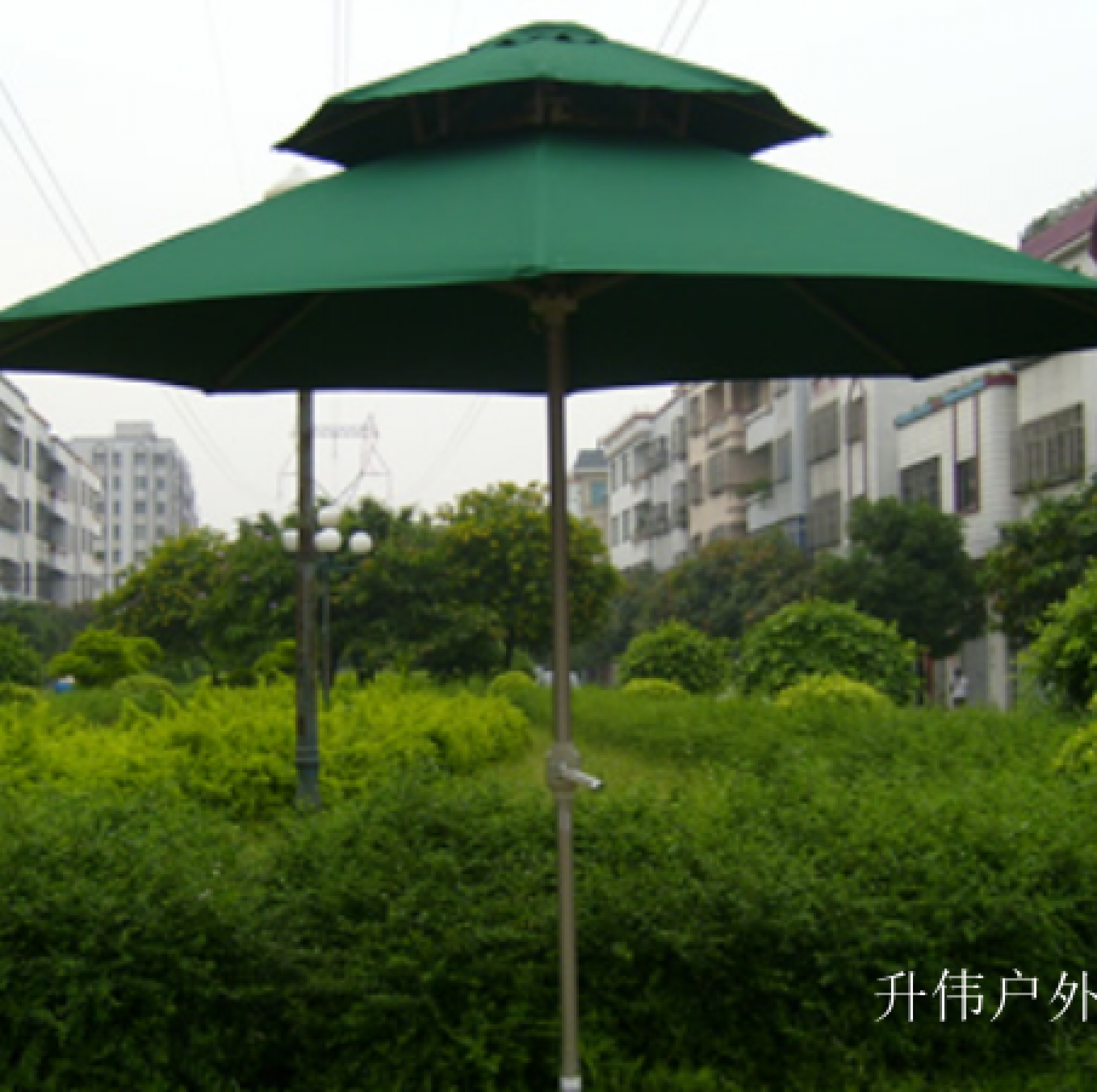 升伟户外 Outdoor furniture Product 《Double-layer pillar sunshade umbrella》【图0】