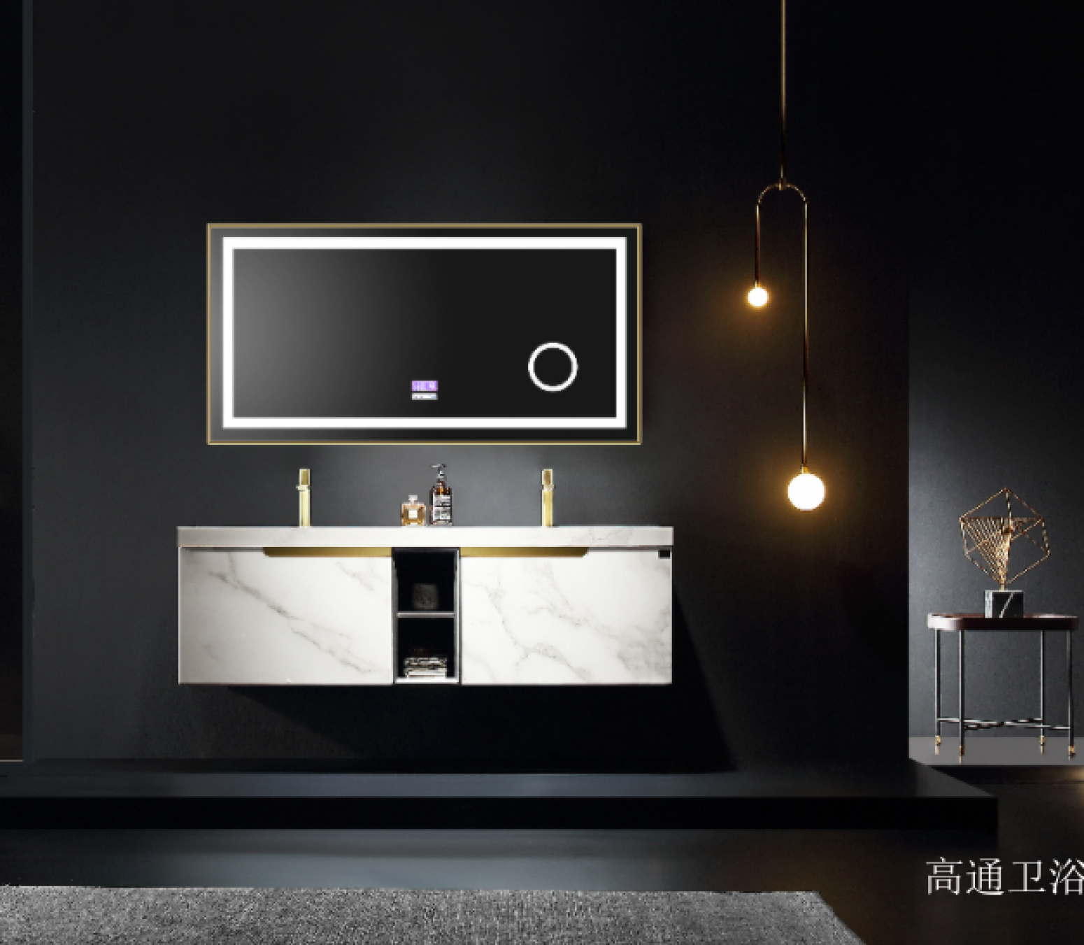 高通卫浴 Bathroom furniture Product 《Smart glass marble bathroom ark》【图0】