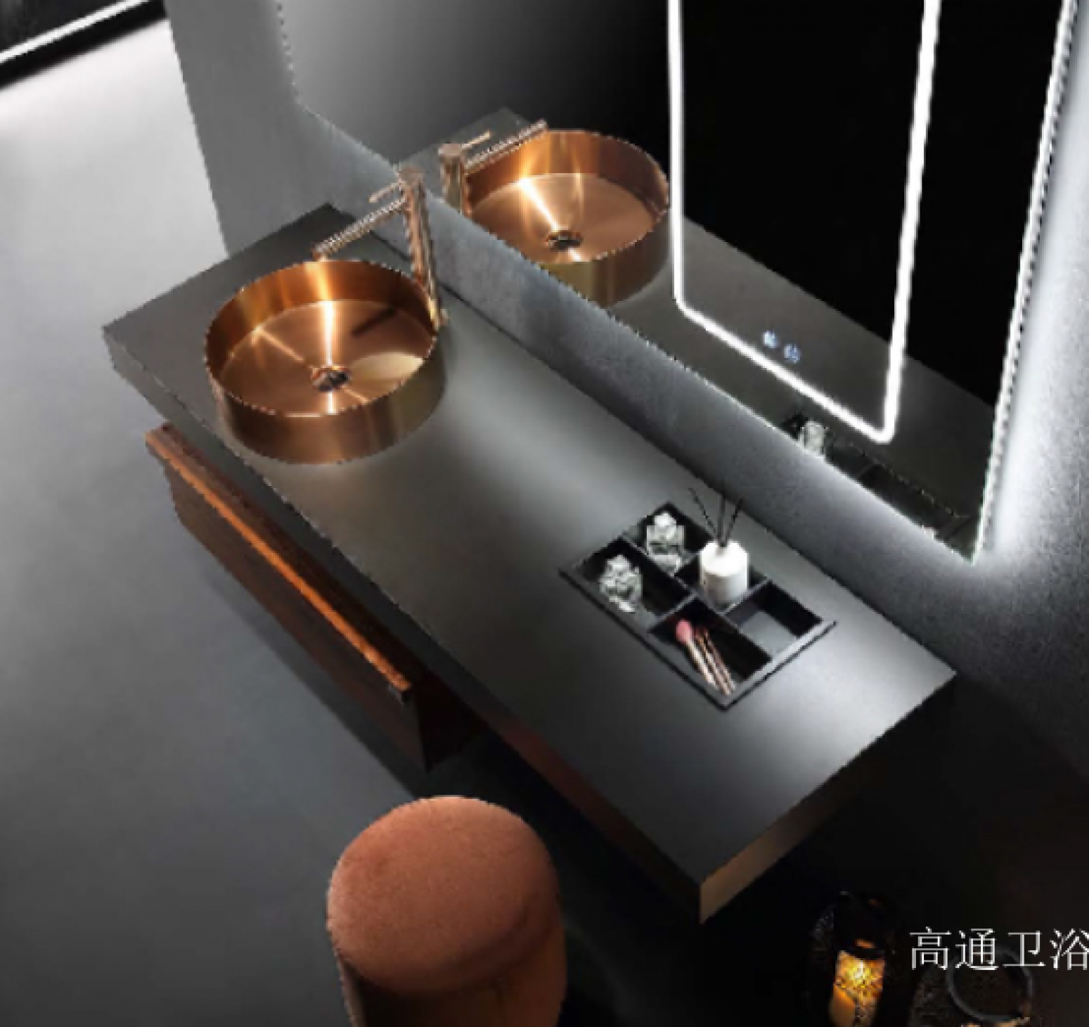 高通卫浴 Bathroom furniture Product 《Light luxury smart mirror bathroom ark》【图1】