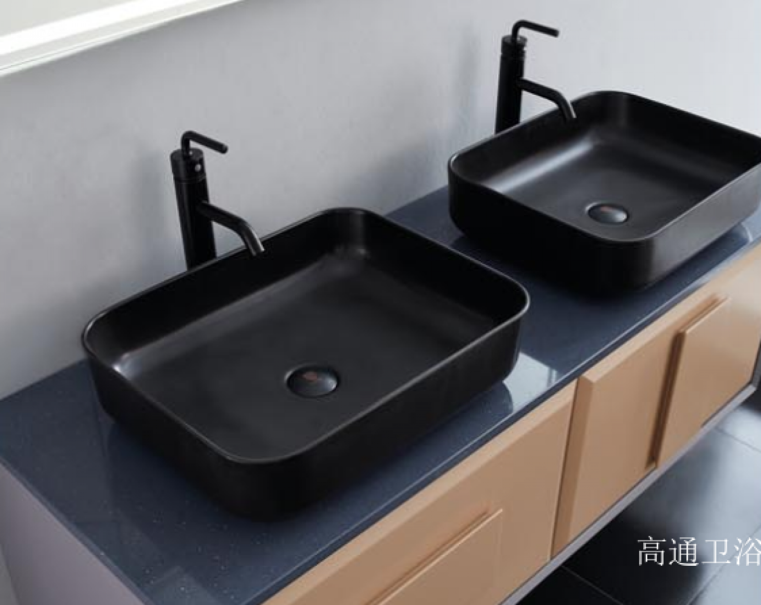 高通卫浴 Bathroom furniture Product 《Double-basin suspended bathroom cabinet》【图1】