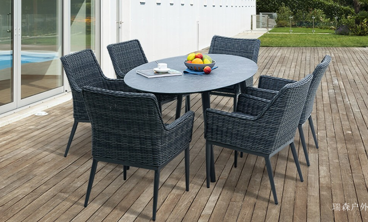 瑞森户外 Outdoor furniture Product 《Rattan round outdoor dining table and chair》【图0】
